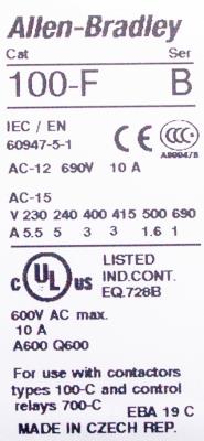 Allen-Bradley 100-FA11 label image