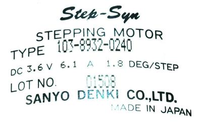 Sanyo Denki 103-8932-0240 label image