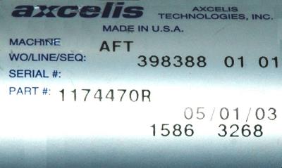 New Refurbished Exchange Repair  AXCELIS Standalone 1174470R Precision Zone