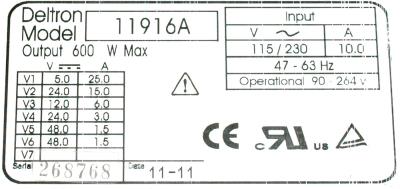 Deltron 11916A label image
