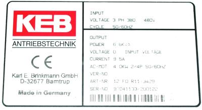 KEB 12.F0.R11-3429 label image