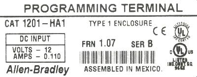 Allen-Bradley 1201-HA1 label image