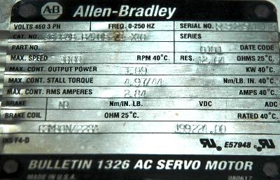 New Refurbished Exchange Repair  Allen-Bradley Motors-AC Servo 1326AB-B420E-21-X10 Precision Zone