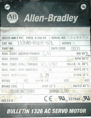 Allen-Bradley 1326AB-B515E-S2L label image