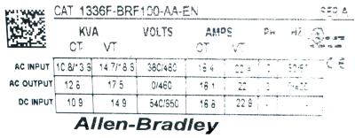 Allen-Bradley 1336F-BRF100-AA-EN label image