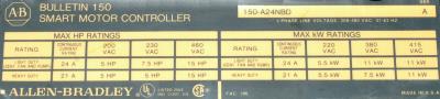 Allen-Bradley 150-A24NBD label image