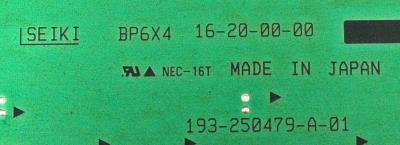 Hitachi Seiki 16-20-00-00 label image