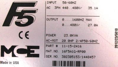 KEB 16.F5.A1G-RP00 label image