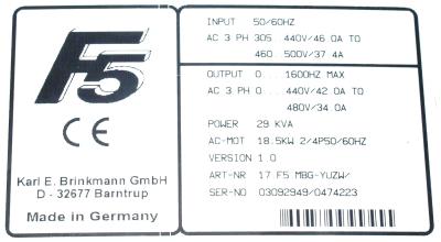 KEB 17.F5.MBG-YUZW label image