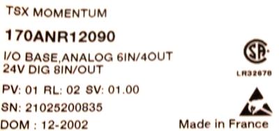 MODICON 170ANR12090 label image