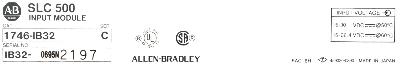 Allen-Bradley 1746-IB32 label image