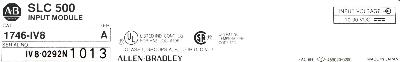 Allen-Bradley 1746-IV8 label image