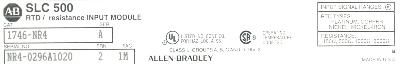 Allen-Bradley 1746-NR4A label image