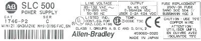 Allen-Bradley 1746-P2 label image