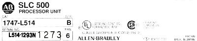 Allen-Bradley 1747-L514 label image