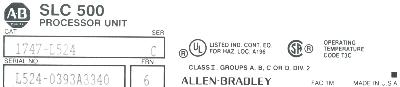 Allen-Bradley 1747-L524 label image