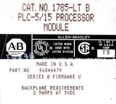 Allen-Bradley 1785-LTB label image