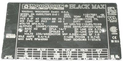 MARATHON 184THTL7726FG label image