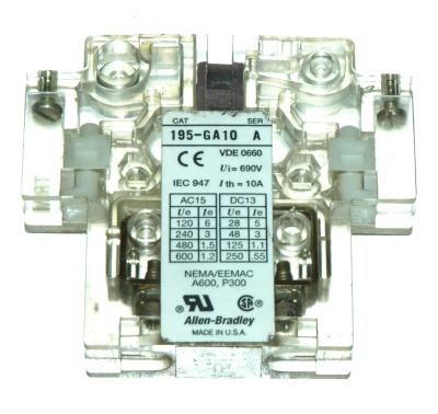 Allen-Bradley 195-GA10 back image