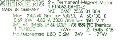 Siemens 1FT5062-0AF01-Z label image