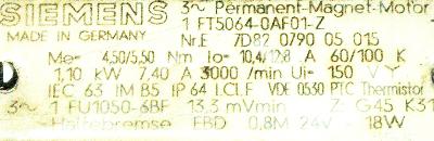 Siemens 1FT5064-0AF01-Z label image