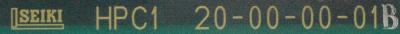 Hitachi Seiki 20-00-00-01B label image