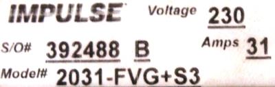 Magnetek 2031-FVG+S3 label image