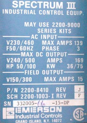 Emerson 2200-8410 label image
