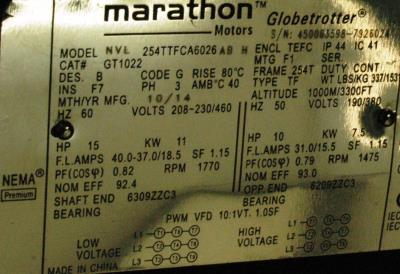 MARATHON 254TTFCA6026ABH label image