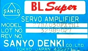 Sanyo Denki 27BA030FXTH1 label image