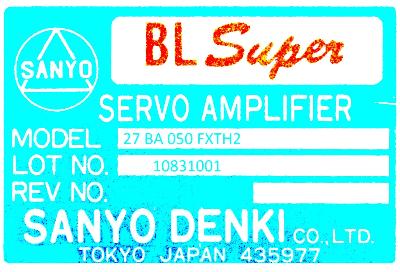 Sanyo Denki 27BA050FXTH2 label image