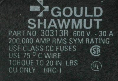 Ferraz Gould Shawmut 30313R label image