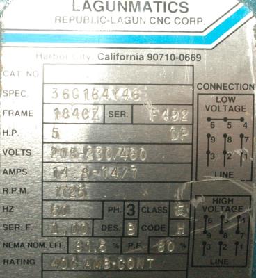 Baldor 36G164Y46 label image