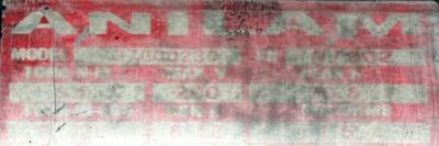 Anilam 37000230 label image