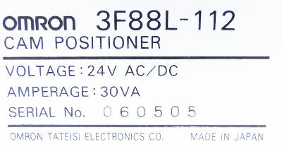 Omron 3F88L-112 label image