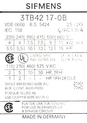 Siemens 3TB4217-0B-24VDC label image