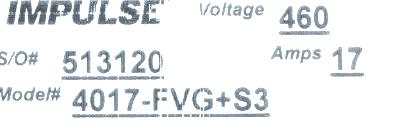 Magnetek 4017-FVG+S3 label image