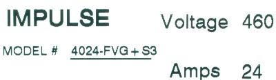 Magnetek 4024-FVG+S3 label image