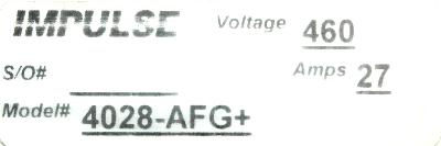 Magnetek 4028-AFG+ label image
