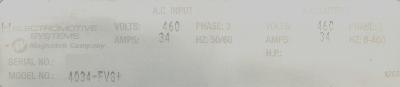 Magnetek 4034-FVG+ label image