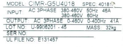 Magnetek 4041-AFG+ label image