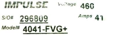 Magnetek 4041-FVG+ label image