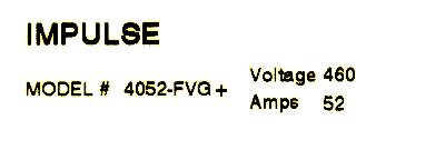 Magnetek 4052-FVG+ label image