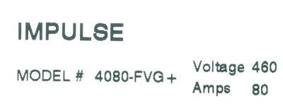 Magnetek 4080-FVG+ label image