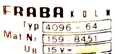 FRABA 4096-64 label image