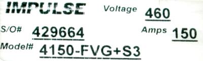 Magnetek 4150-FVG+S3 label image