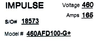 Magnetek 460AFD100-G+ label image