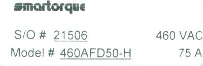 P-H Harnischfeger 460AFD50-H label image
