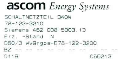 Siemens 4620085003.13 label image
