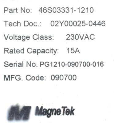 Magnetek 46S03331-1210 label image